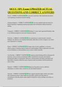 OCCC NP1 Exam UPDATED ACTUAL  QUESTIONS AND CORRECT ANSWERS