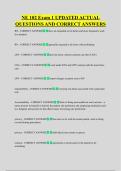 NE 102 Exam 1 UPDATED ACTUAL  QUESTIONS AND CORRECT ANSWERS