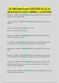 NE 108 Final Exam UPDATED ACTUAL  QUESTIONS AND CORRECT ANSWERS