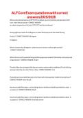 ALF Core Exam Questions with Correct Answers 2025&ndash;2026 &vert; Updated Assisted Living Administrator Certification Prep