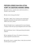 PESTICIDE LICENSE EXAM 2026 ACTUAL SCRIPT 144 QUESTIONS ANSWERS VERIFIED