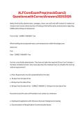 ALF Core Exam Prep &lpar;Mock Exam 2&rpar; Questions with Correct Answers 2025&ndash;2026 &vert; Assisted Living Certification Practice Test