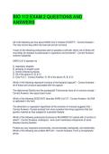 BIO 112 EXAM 2 QUESTIONS AND ANSWERS
