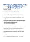 Alabama Board of Funeral Service State Law Exam Questions with Correct Answers 2026 &vert; Funeral Director Licensing Prep