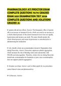 PHARMACOLOGY ATI PROCTOR EXAM COMPLETE QUESTIONS 70&sol;70 GRADED EXAM 2021 EXAMINATION TEST 2026 COMPLETE QUESTIONS AND SOLUTIONS GRADED A&plus;