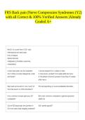 FRS Back pain &vert;Nerve Compression Syndromes &lpar;Y2&rpar; with all Correct & 100&percnt; Verified Answers &vert;Already Graded A&plus;