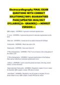 Electrocardiography FINAL EXAM QUESTIONS WITH CORRECT SOLUTIONS&vert;&vert;100&percnt; GUARANTEED PASS&vert;&vert;UPDATED 2026&sol;2027 SYLLABUS&vert;&vert;A&plus; GRADED&vert;&vert;<<NEWEST VERSION>>