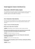 Dental Hygienist's Guide to Nutritional Care Study Guide &vert; 2026&sol;2027 Syllabus Update