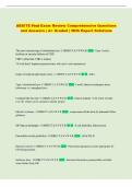 ABSITE Final Exam Review Comprehensive Questions  and Answers &vert; A&plus; Graded &vert; With Expert Solutions