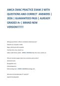 AMCA CMAC PRACTICE EXAM 2 WITH  QUESTIONS AND CORRECT  ANSWERS &vert;  2026 &vert; GUARANTEED PASS &vert; ALREADY  GRADED A&plus; &vert; BRAND NEW  VERSION&excl;&excl;&excl;&excl;&excl;&excl;&excl;