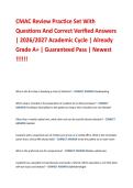CMAC Review Practice Set With  Questions And Correct Verified Answers  &vert; 2026&sol;2027 Academic Cycle &vert; Already  Grade A&plus; &vert; Guaranteed Pass &vert; Newest  &excl;&excl;&excl;&excl;&excl;&excl;