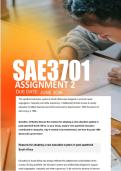 SAE3701 Assignment 2 Due June 2026  - Distinction Guaranteed  