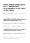 PHARMACOTHERAPEUTICS FOR ADVANCED PRACTICE NURSE PRESCRIBERS CERTIFICATION EVALUATION 2026 BUNDLED MATERIAL ANSWERS