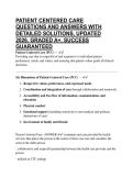 PATIENT CENTERED CARE QUESTIONS AND ANSWERS WITH DETAILED SOLUTIONS&comma; UPDATED 2026&comma; GRADED A&plus;&comma; SUCCESS GUARANTEED