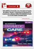 TEST BANK for Paramedic Care&colon; Principles & Practice&comma; 6th Edition &vert; Volume 1&colon; Introduction to Advanced Pre-hospital Care &vert; &lpar;Bledsoe&rpar; ISBN&colon;9780136895299 &vert;Chapter 1 to 15 &vert;All Chapter &vert;Complete Guide