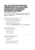 NUR 103 EXAM 4 QUESTIONS AND ANSWERS WITH FULL SOLUTIONS&comma; UPDATED 2026&comma; GUARANTEED SUCCESSFUL OUTCOMES