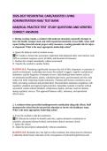 2026-2027 RESIDENTIAL CARE&sol;ASSISTED LIVING ADMINISTRATION NAB&sol; TEST BANK NAB&sol;RCAL PRACTICE TEST STUDY QUESTIONS AND VERIFIED CORRECT ANSWERS