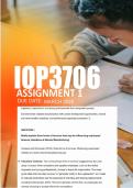 IOP3706 Assignment 1 Due March 2026 - Distinction Guaranteed