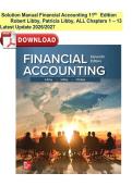 NEW Solution Manual Financial Accounting 11th Edition Robert Libby&comma; Patricia Libby&comma; ALL Chapters 1 &ndash; 13 Latest Update 2026&sol;2027
