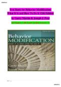 Test Bank with Verified Answers &ndash; Behavior Modification&colon; What It Is and How to Do It &lpar;10th Edition&rpar; Martin & Pear &vert; All Chapters 1&ndash;30 Covered &vert; Rated A&plus;