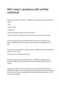 WCC exam 1 questions with verified solutions