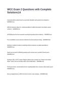 WCC Exam 2 Questions with Complete Solutions