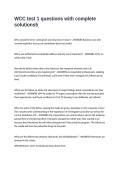 WCC test 1 questions with complete solutions