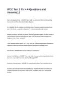 WCC Test 2 CH 4-6 Questions and Answers