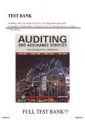 Test Bank &ndash; Auditing and Assurance Services&colon; An Integrated Approach &lpar;17th Edition&rpar; Elder&comma; Beasley&comma; Hogan & Arens &vert; All Chapters Covered &vert; Rated A&plus; &vert; Latest Edition