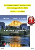 Test Bank  &ndash; Auditing & Assurance Services&colon; A Systematic Approach &lpar;12th Edition&rpar; Messier Jr&period;&comma; Glover & Prawitt &vert; Chapters 1&ndash;21 Covered &vert; Rated A&plus; &vert; Latest Edition