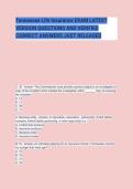 Tennessee Life Insurance EXAM LATEST VERSION QUESTIONS AND VERIFIED CORRECT ANSWERS JUST RELEASED