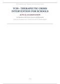 TCIS &ndash; Therapeutic Crisis Intervention for Schools Actual Examination &vert; Cornell University TCI Model-Aligned &vert; 2026&sol;2027 &vert; 110 Questions and Correct Answers with Rationales &vert; Complete Exam Material