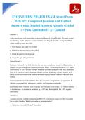 EVOLVE HESI PHARM EXAM Actual Exam 2026&sol;2027 Complete Questions and Verified Answers with Detailed Answers Already Graded A&plus; Pass Guaranteed - A&plus; Graded