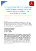 NSG 6440 PREDICTOR TEST Actual Exam 2026&sol;2027 Complete Questions and Verified Answers All Correct Graded A&plus; Pass Guaranteed - A&plus; Graded