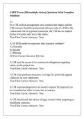 CMIT Exam &lpar;200 multiple choice&rpar; Questions With Complete Solutions