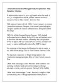 Certified Construction Manager Study Set Questions With Complete Solutions