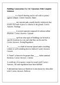 Building Construction Ch&period; 3 & 5 Questions With Complete Solutions