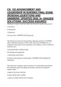 CH&period; 103 ADVANCEMENT AND LEADERSHIP IN NURSING FINAL EXAM&period; &lpar;ROSDAHL&rpar;QUESTIONS AND ANSWERS&comma; UPDATED 2026&comma; A&plus; GRADED SOLUTIONS&comma; SUCCESS ASSURED