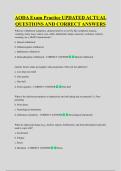 AODA Exam Practice UPDATED ACTUAL  QUESTIONS AND CORRECT ANSWERS