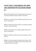 PHI 105 TOPIC 4 QUIZ BUNDLED TEST PAPER 2026 QUESTIONS WITH SOLUTIONS GRADED A&plus;