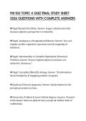 PHI 105 TOPIC 4 QUIZ FINAL STUDY SHEET 2026 QUESTIONS WITH COMPLETE ANSWERS