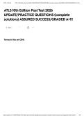 ATLS 10th Edition Post Test 2026 UPDATE&sol;PRACTICE QUESTIONS &lpar;complete solutions&rpar; ASSURED SUCCESS&sol;GRADED A&plus;&excl;&excl;&excl;