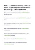 NASCLA Commercial Building Exam fully  solved & updated &lpar;latest version verified  for accuracy&rpar; &vert; Latest Update 2026 