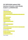 PCC FMTB EXAM &lpar;updated 2026&rpar;  Questions & Answers &vert; Latest Already  Graded A&plus;&vert;&vert; UPDATED 2026 