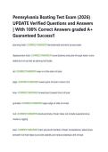 Pennsylvania Boating Test Exam &lpar;2026&rpar;  UPDATE Verified Questions and Answers  &vert; With 100&percnt; Correct Answers graded A&plus;  Guaranteed Success&excl;&excl;