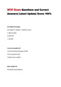 SFST Exam Questions and Correct Answers&vert; Latest Update&vert; Score 100&percnt;