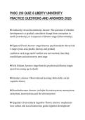 PHSC 210 QUIZ 5 LIBERTY UNIVERSITY PRACTICE QUESTIONS AND ANSWERS 2026