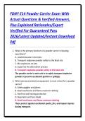 FDNY E14 Powder Carrier Exam With Actual Questions & Verified Answers&comma; Plus Explained Rationales&sol;Expert Verified For Guaranteed Pass 2026&sol;Latest Updated&sol;Instant Download Pdf