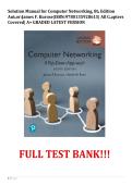Solution Manual for Computer Networking&comma; 8th Edition Author&colon;James F&period; Kurose&vert;ISBN&colon;9780135928615&vert; All Chapters Covered&vert; A&plus; GRADED LATEST VERSION 
