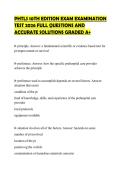 PHTLS 10TH EDITION EXAM EXAMINATION TEST 2026 FULL QUESTIONS AND ACCURATE SOLUTIONS GRADED A&plus;